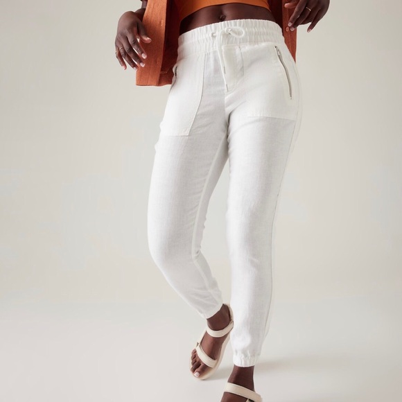 Athleta Cabo Linen Jogger. Machine washable fabric with a relaxed fit. Worn 2x - Picture 13 of 15